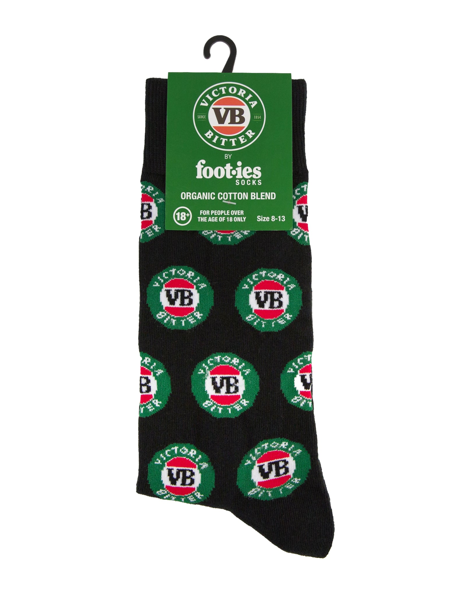 Victoria Bitter Logos Organic Cotton Sock- Black