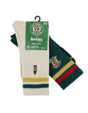 VB x Foot-ies Retro Sneaker Sock Cream/Green (2PK)
