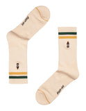 VB x Foot-ies Retro Sneaker Sock Cream/Green (2PK)