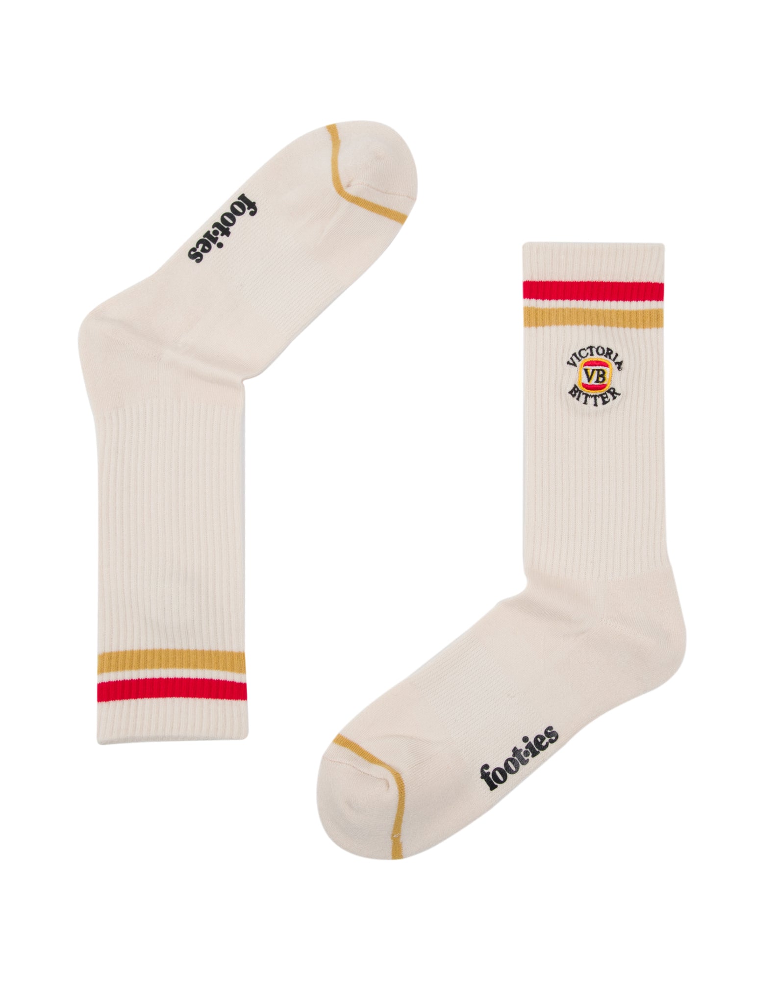 VB x Foot-ies Hard Earned Thirst Sneaker Sock Cream/Green (2PK)