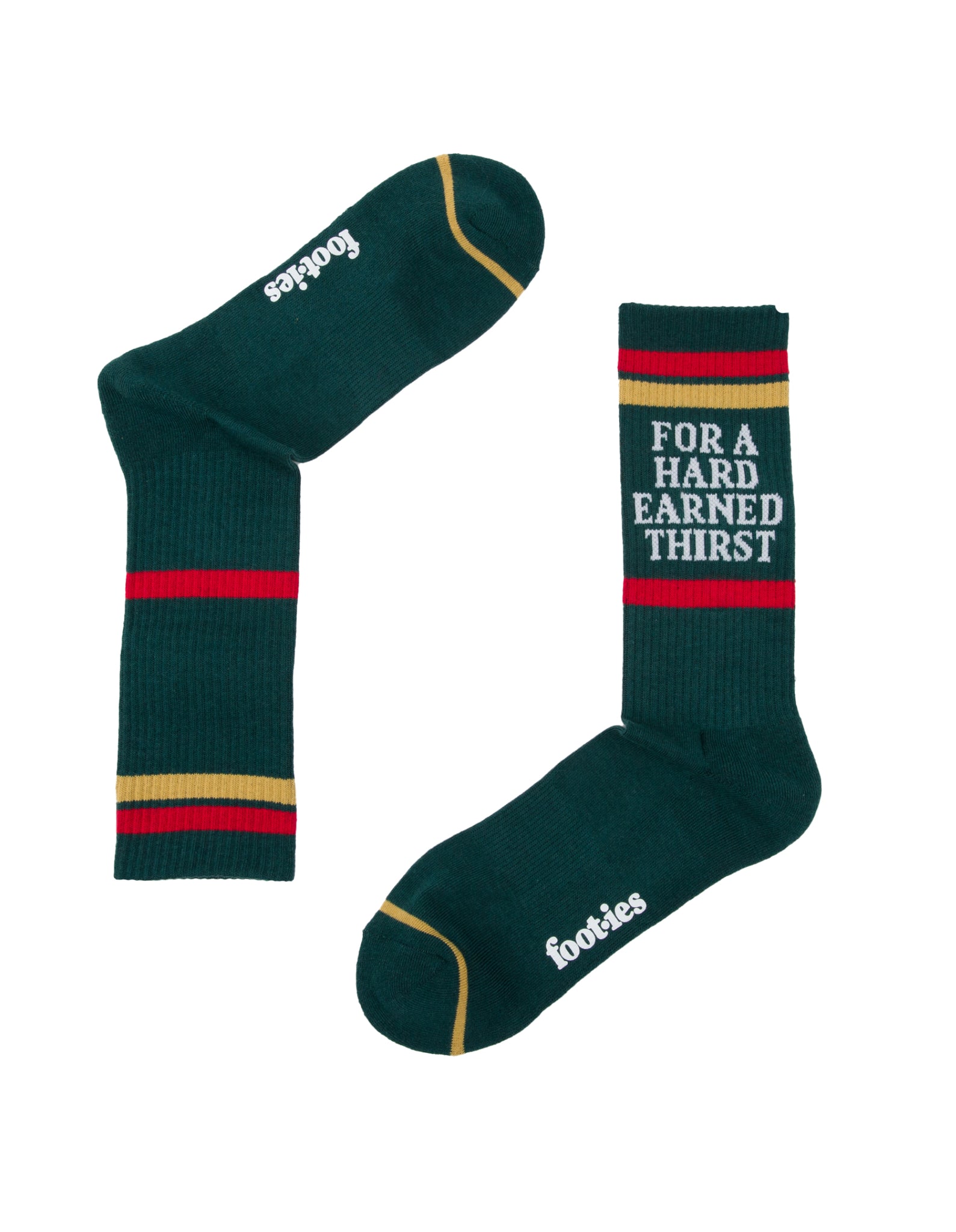 VB x Foot-ies Hard Earned Thirst Sneaker Sock Cream/Green (2PK)