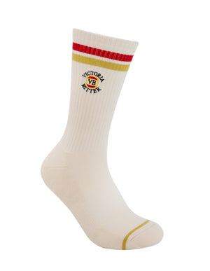 VB x Foot-ies Hard Earned Thirst Sneaker Sock Cream/Green (2PK)