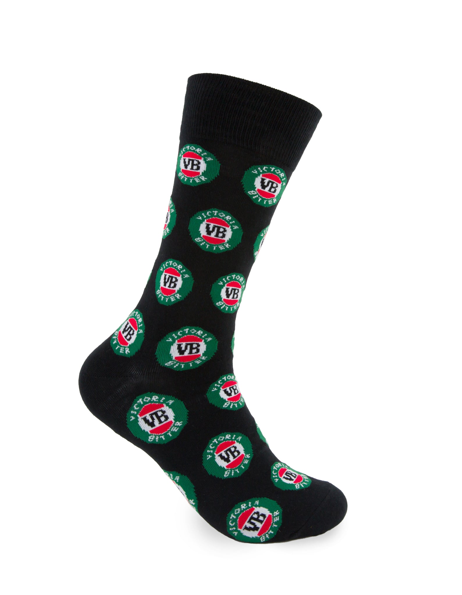 Victoria Bitter Logos Organic Cotton Sock- Black