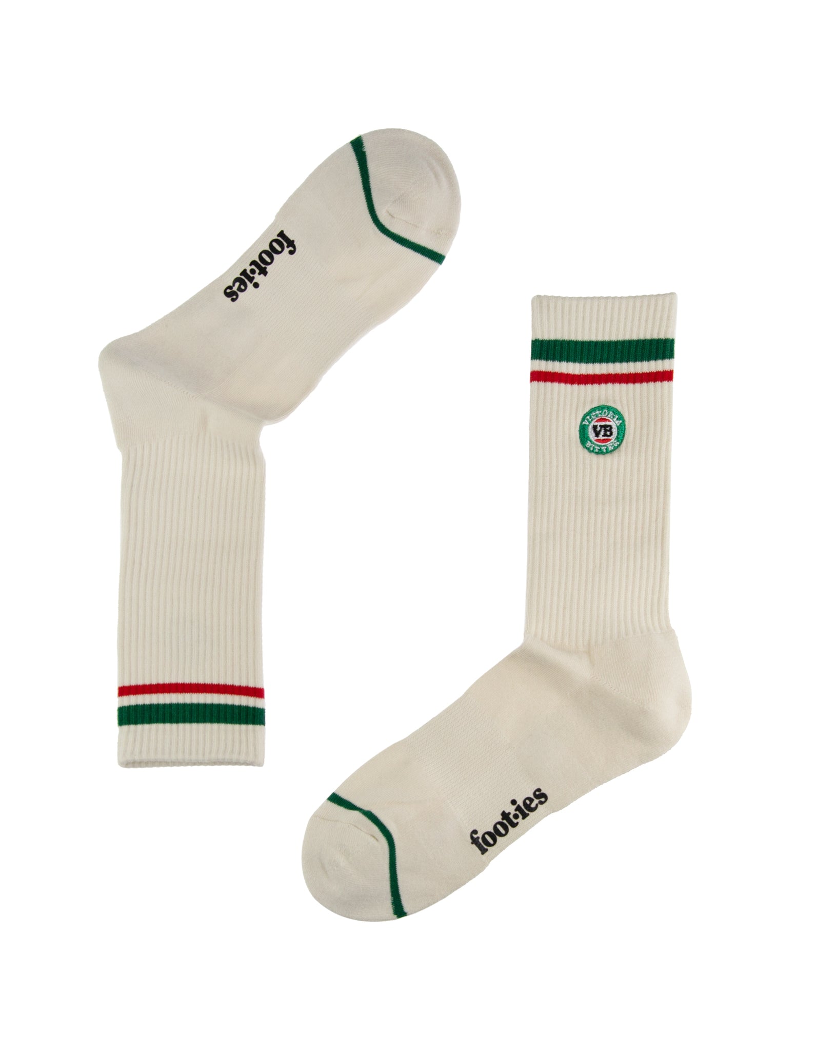 VB x Foot-ies Logo Sneaker Sock Cream/Black (2PK)