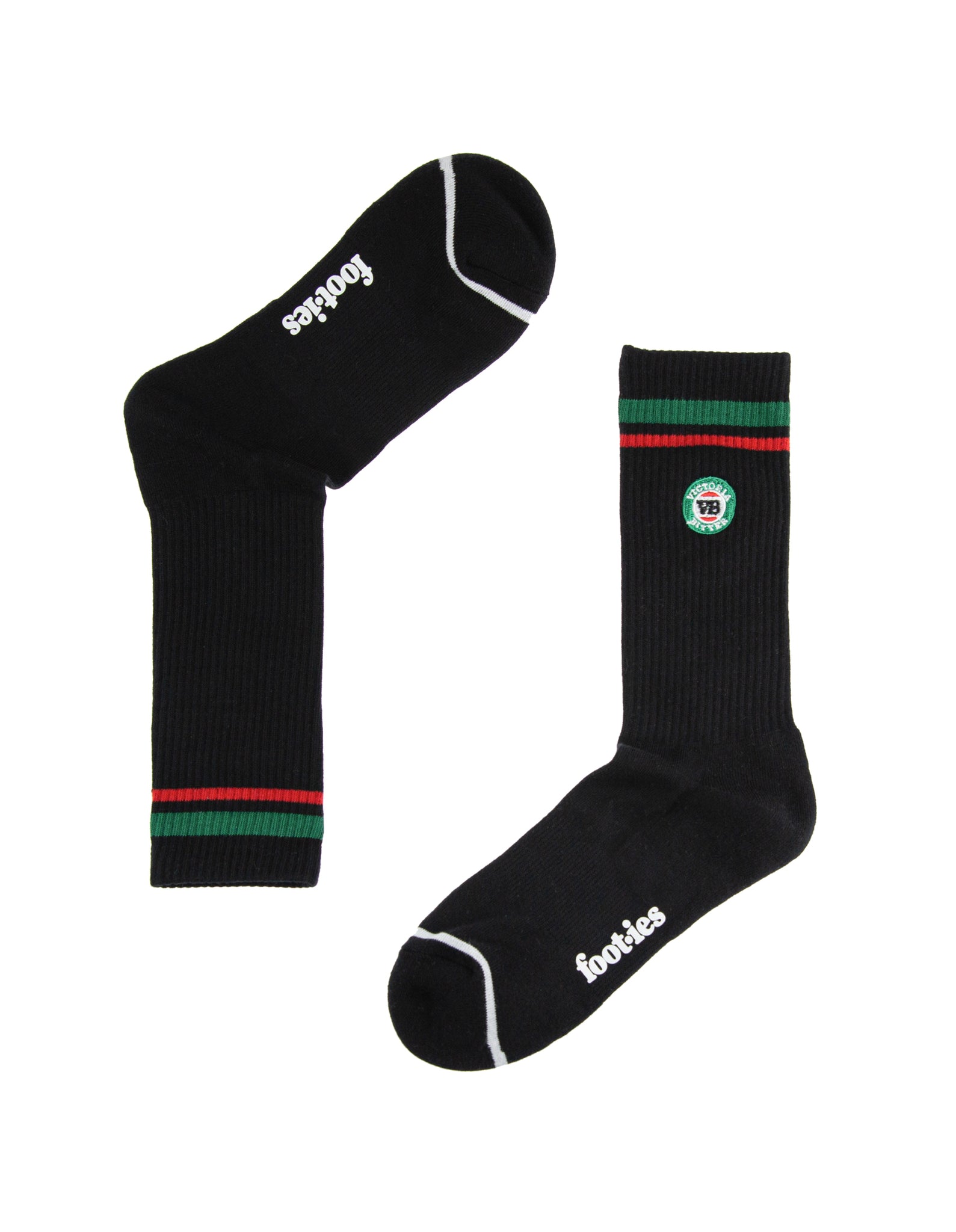 VB x Foot-ies Logo Sneaker Sock Cream/Black (2PK)