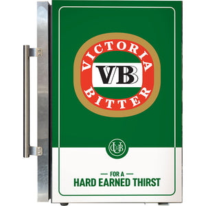 Victoria Bitter Glass Door Bar Fridge Stainless Steel Finish (70L)